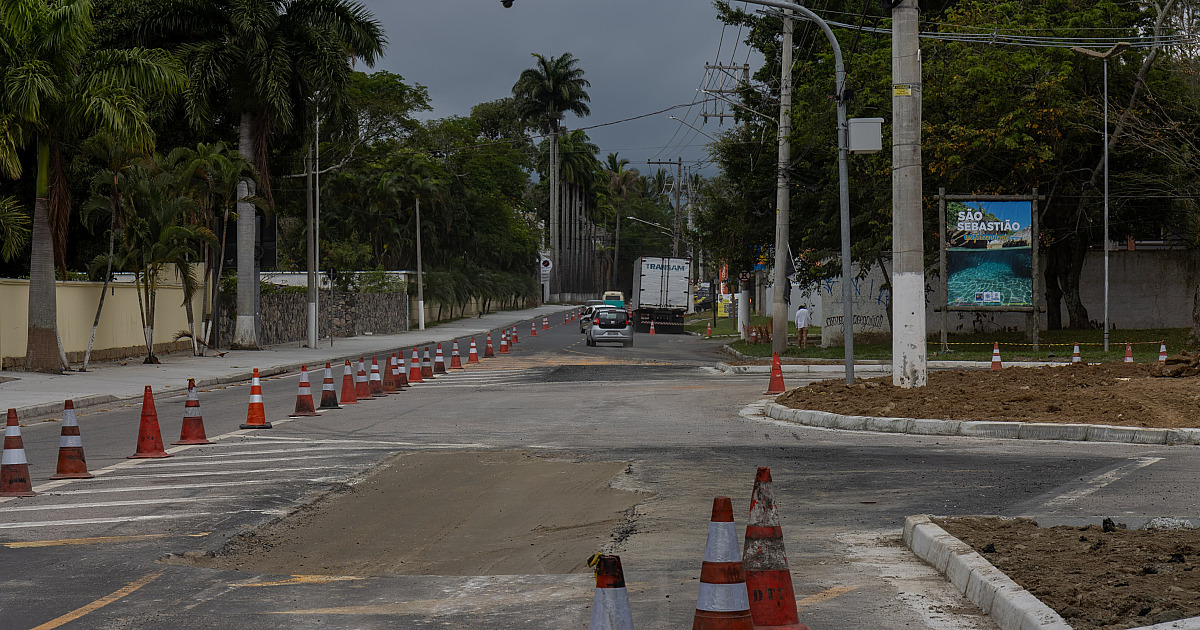 Maior trecho da obra do eixo viário central de São Sebastião fica pronto em novembro