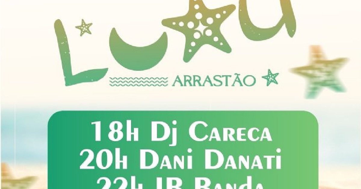 Luau Arrastão ocorre neste sábado na Praia do Arrastão