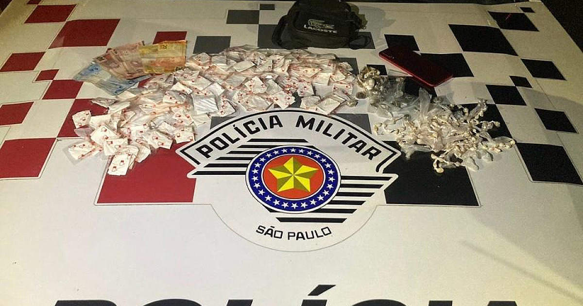 PM prende traficante no Getuba com quase 200 pedras de crack, maconha e cocaína