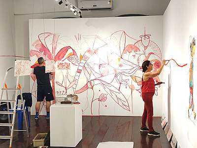 Artistas recebem JDL para mostrar com exclusividade exposição que remonta a trajetória de Mieko Ukeseki   
