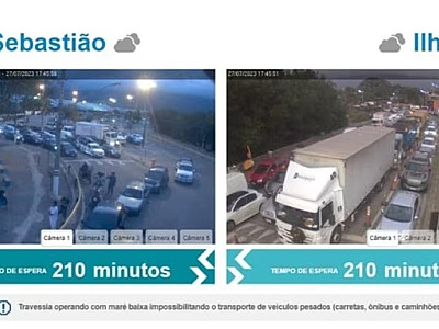 Rajadas de vento paralisam travessia de balsa e exigiu paciência do motorista nesta quinta-feira