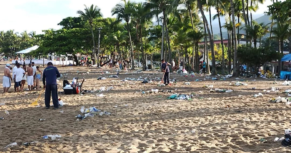 Cidades divulgam balanço do lixo recolhido após o Réveillon nas praias da região