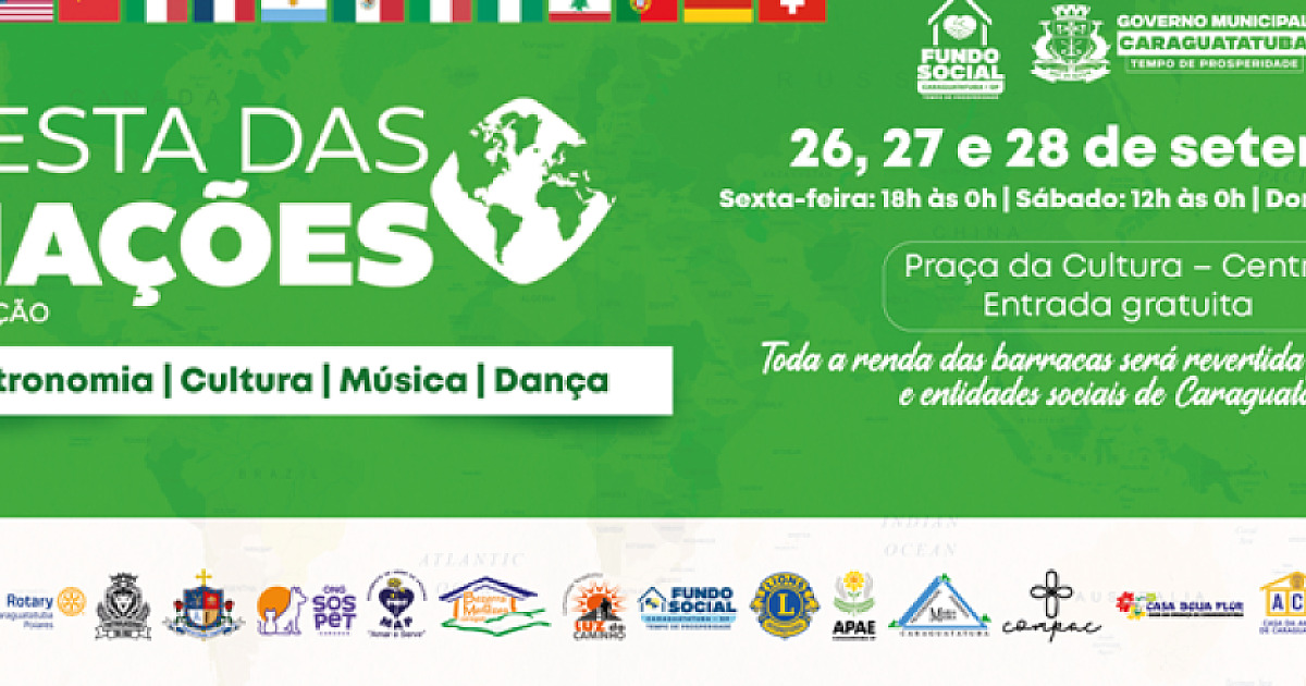Festa das Nações promove cultura gastronômica e solidariedade em Caraguatatuba