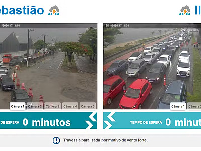 Travessia de balsa entre Ilhabela e São Sebastião é paralisada após ventos fortes