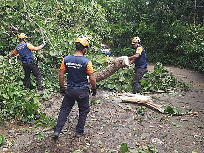 Defesa Civil de Ilhabela acompanha alerta de chuvas intensas para o Litoral Norte