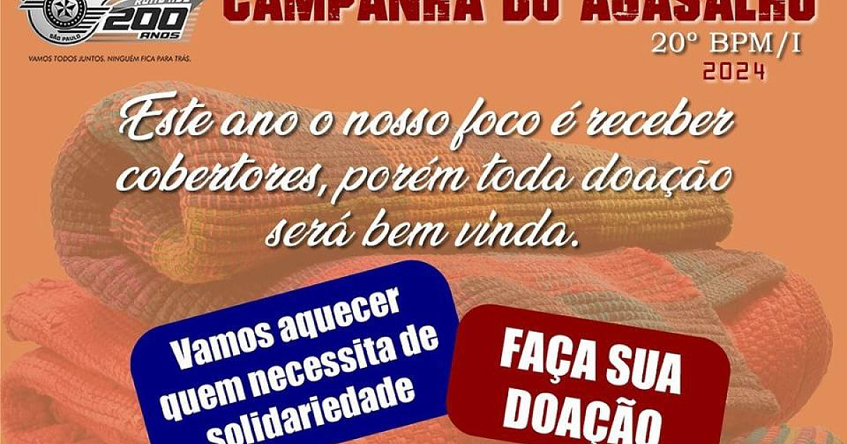 PM inicia Campanha do Agasalho 2024