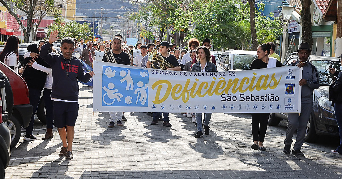 Prefeitura de São Sebastião inicia Semana de Prevenção às Deficiências com caminhada de conscientização