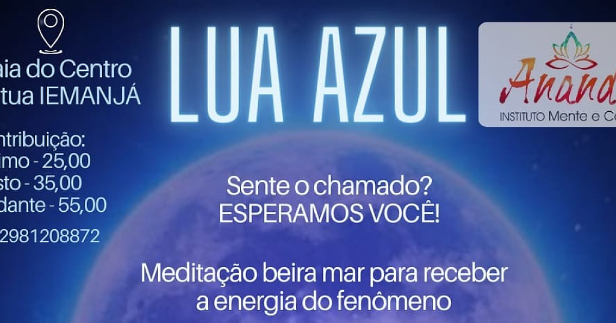 Meditação para a Lua Cheia Azul leva ao "encontro consigo mesmo" em Caraguatatuba