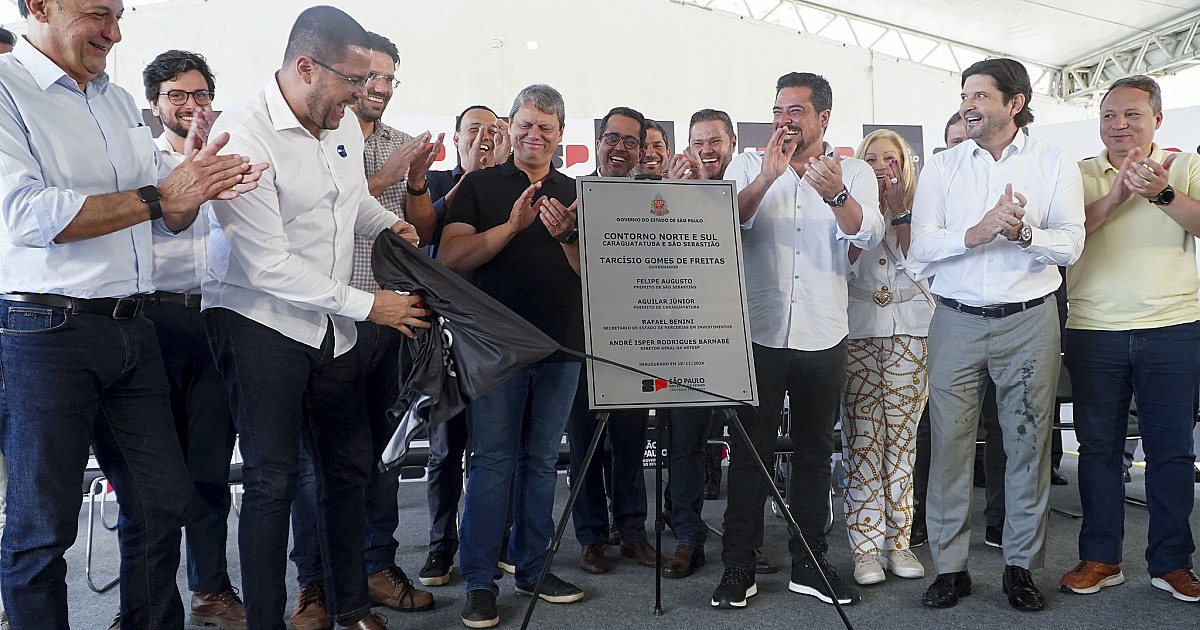 Tarcísio inaugura Contorno Sul da Tamoios que liga Caraguatatuba a São Sebastião