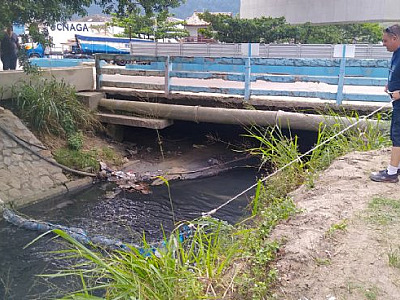 Divisão Socioambiental instala ecobarreira em alusão ao Dia do Rio