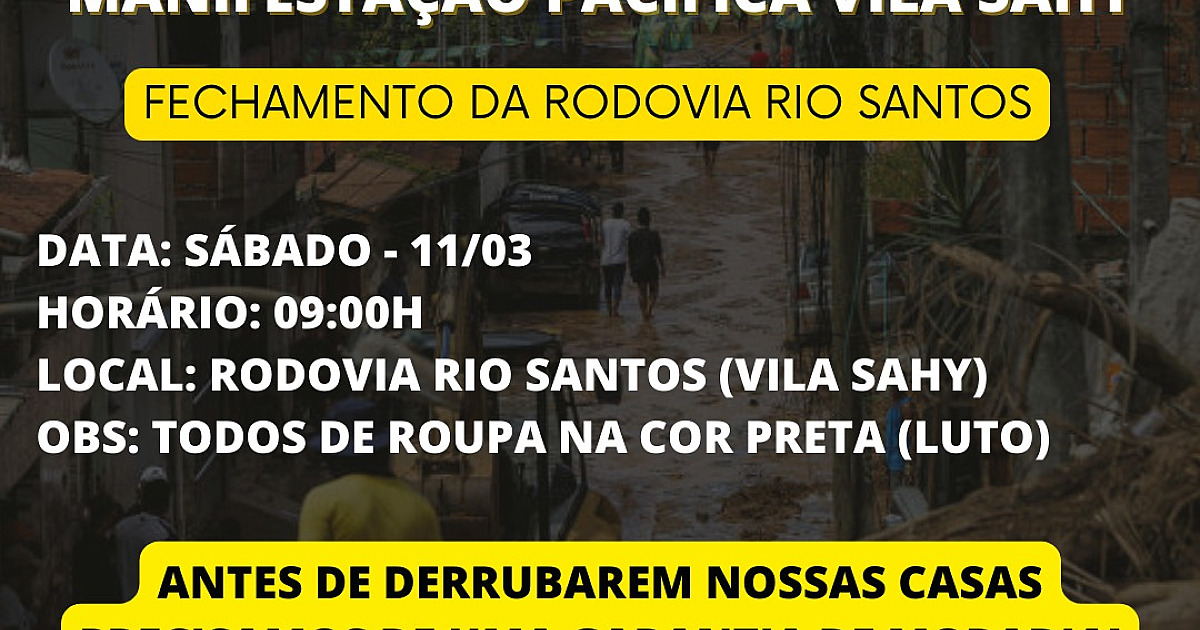 Sociedade civil organizada organiza eventos na Costa Sul para reivindicar moradias aos desabrigados pela tempestade de fevereiro