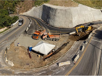 Obra do Contorno Sul avança em São Sebastião