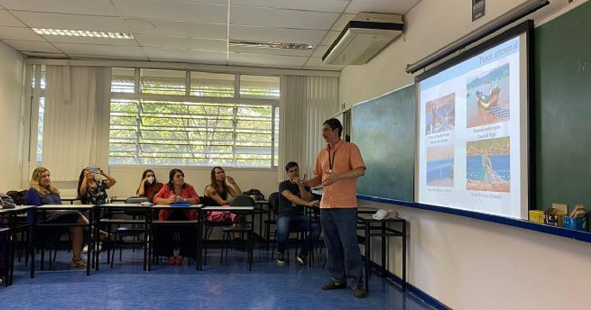 Profissionais da Secretaria de Meio Ambiente de São Sebastião ministram palestra no Instituto Oceanográfico da USP