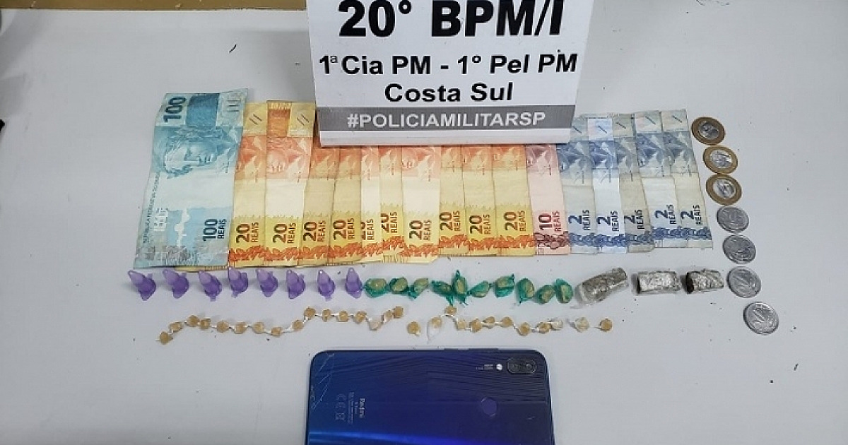 Polícia Militar prende homem por tráfico de drogas em São Sebastião