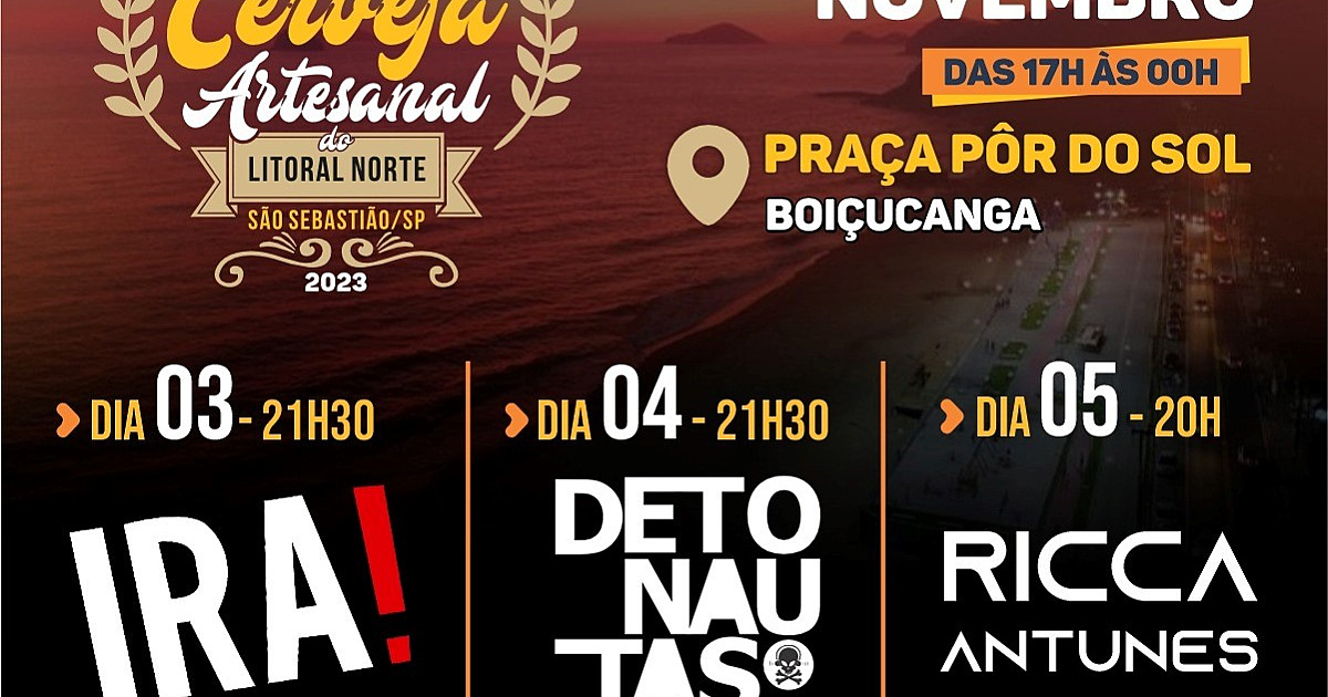 Festival de Cerveja Artesanal de São Sebastião reúne variados sabores e boa música na praia de Boiçucanga