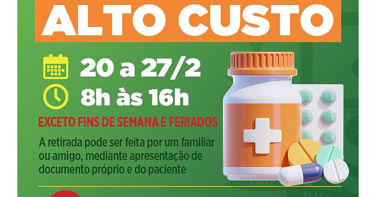 Medicamentos de Alto Custo podem ser retirados a partir desta terça-feira em Ilhabela