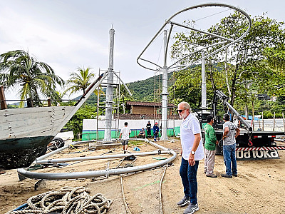 Toninho Colucci vistoria obra de revitalização do Estaleiro Municipal - Centro de Apoio ao Pescador Artesanal