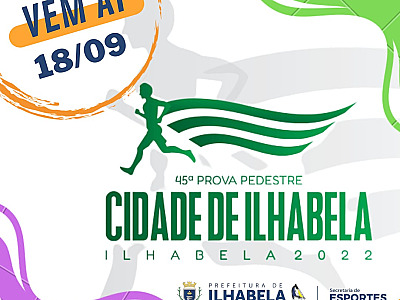 45º Prova Pedestre Cidade de Ilhabela tem 700 inscritos