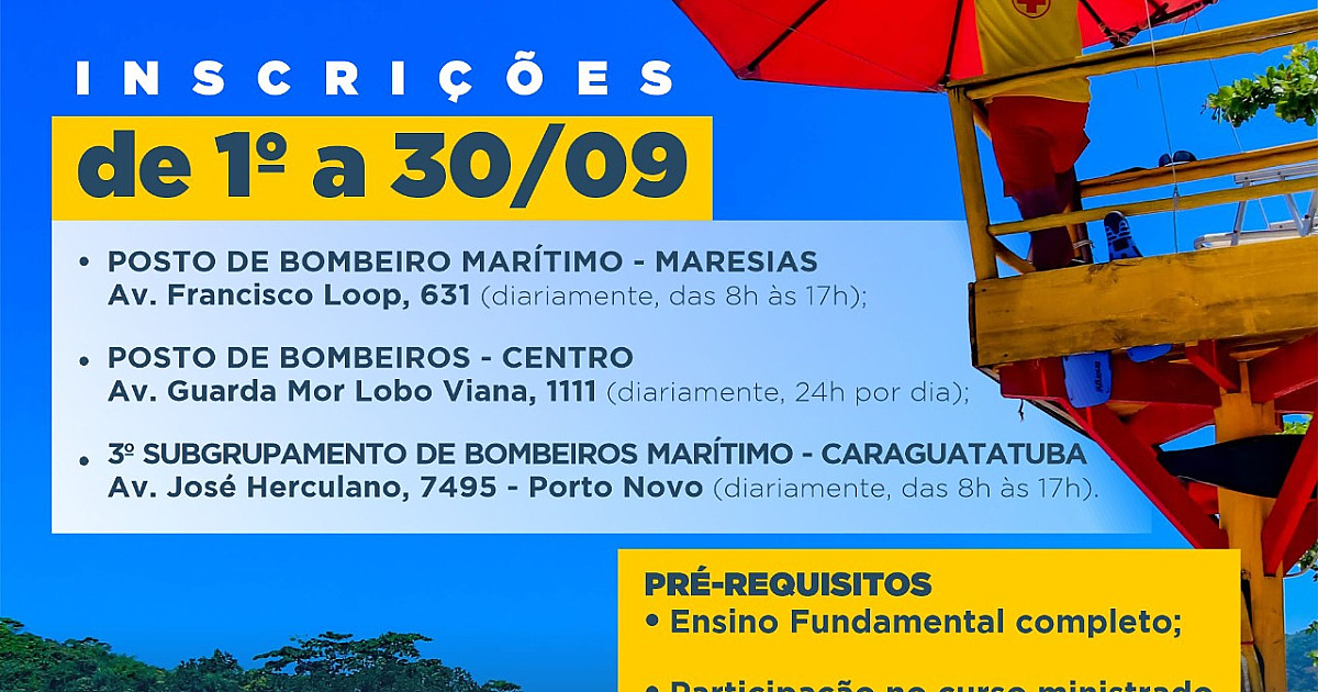 Prefeitura de São Sebastião realizará processo seletivo para contratação de guarda-vidas temporários em setembro