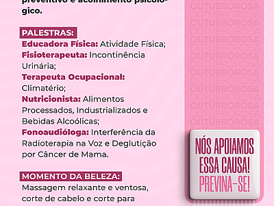 Prefeitura de Ilhabela aumenta oferta de exames e reforça atenção à mulher no “Outubro Rosa”