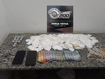 Quatro são presos por tráfico de drogas no bairro Casa Branca, em Caraguatatuba