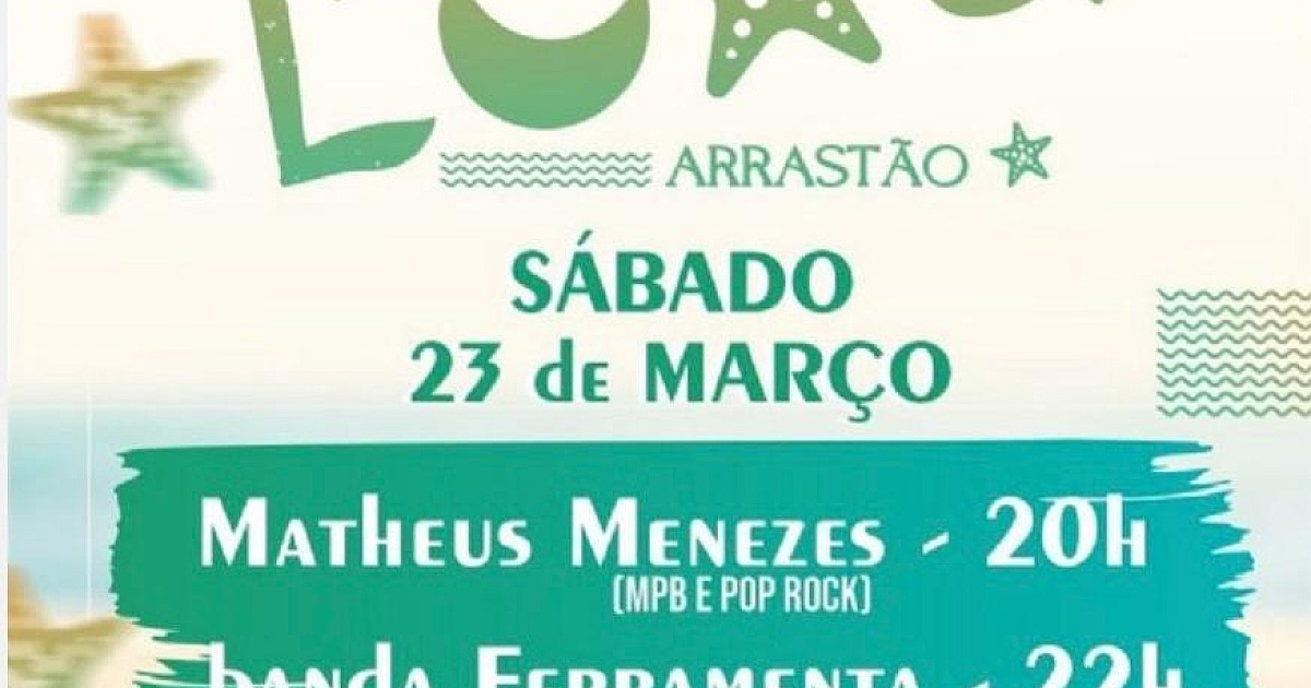 Luau no Arrastão anima noite de sábado em S.S