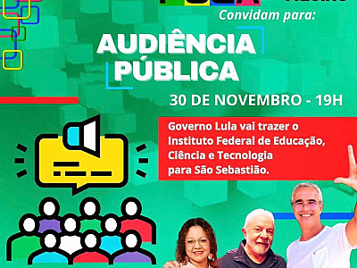PT reúne filiados e população para debater chegada de campus do IF em São Sebastião