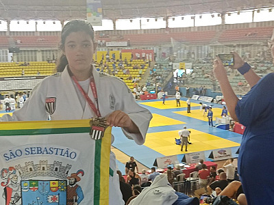Judoca sebastianense conquista ouro na Copa São Paulo de Judô Sub-13