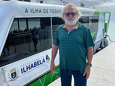 Colucci comemora êxito da fase de teste do Aquabus em Ilhabela