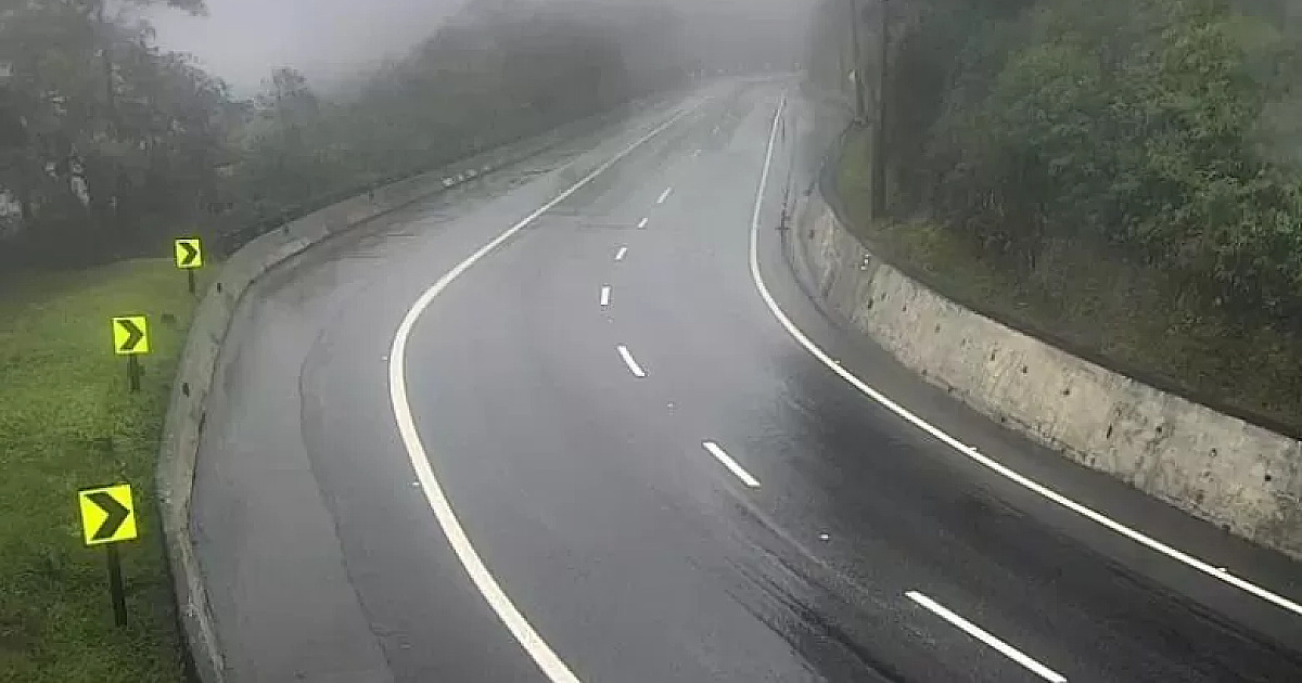 Chuva intensa volta a interditar a Rodovia dos Tamoios nesta quinta-feira (15)