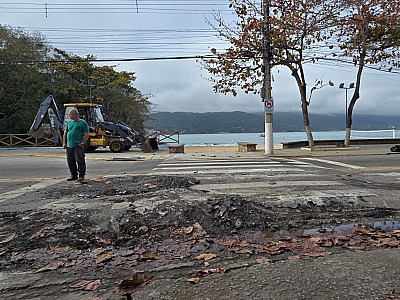 Prefeitura de São Sebastião retira travessia elevada na Praia Preta para melhorar fluidez no trânsito