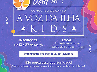 Depois do sucesso do concurso “A voz da Ilha” vem aí “A Voz da Ilha Kids”