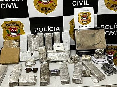 Operação Policial desmonta ‘Casa Bomba’ e apreende grande quantidade de drogas em Ilhabela