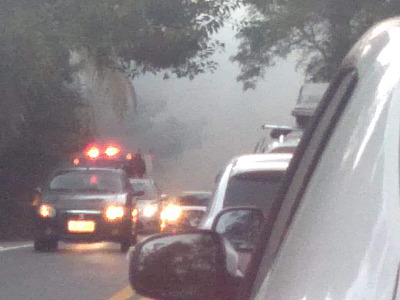 Foco de queimada exigiu paciência do motorista durante o fim de semana em SS