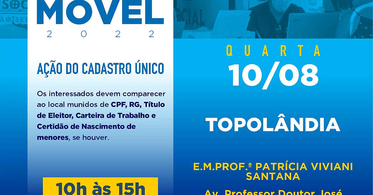 Prefeitura realiza Ação Social Móvel no bairro Topolândia e região