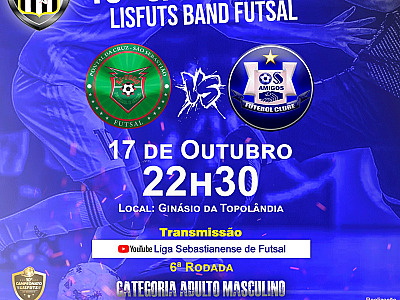 10º Campeonato Lisfuts Band Futsal retorna nesta segunda-feira