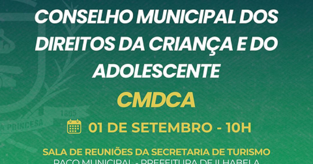 Conselho Municipal dos Direitos da Criança e do Adolescente (CMDCA) realiza reunião ordinária na segunda-feira (1º)