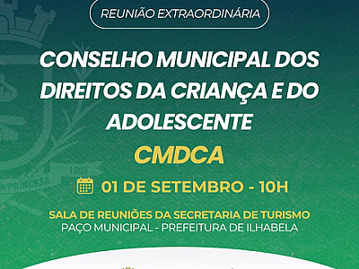 Conselho Municipal dos Direitos da Criança e do Adolescente (CMDCA) realiza reunião ordinária na segunda-feira (1º)