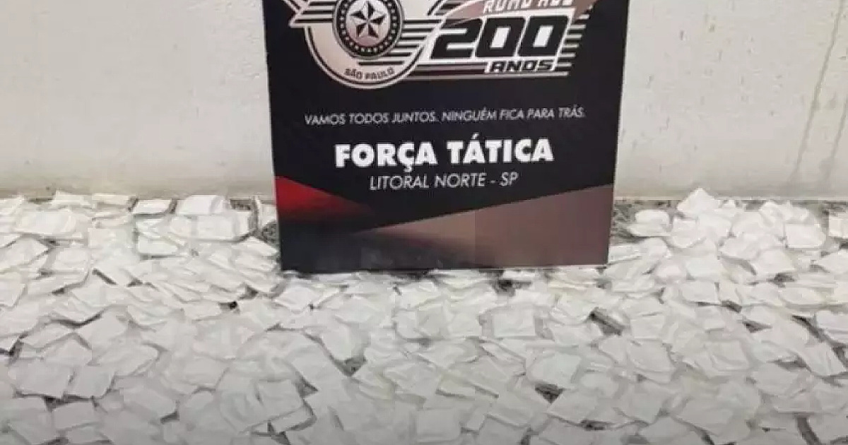 Homem é preso com cocaína escondida em máquina de lavar roupas em Caraguatatuba