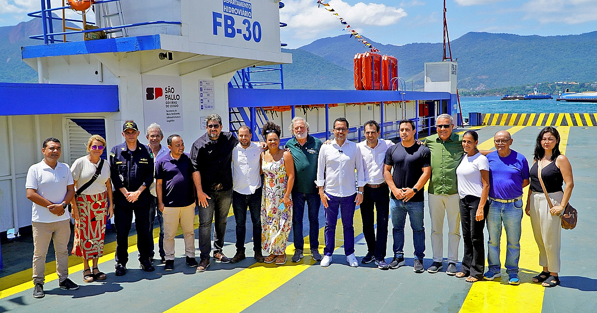 FB-30: Balsa reformada é entregue para travessia entre São Sebastião e Ilhabela com investimento de R$ 8,3 milhões
