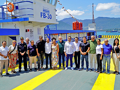 FB-30: Balsa reformada é entregue para travessia entre São Sebastião e Ilhabela com investimento de R$ 8,3 milhões