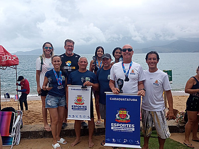 Caraguatatuba conquista sete medalhas na VIII etapa do Circuito Paulista de Águas Abertas em Ilhabela