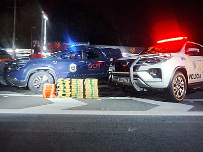 Guarda Civil de Caraguatatuba e Polícia Militar Rodoviária apreendem mais de 63 kg de drogas na Rodovia dos Tamoios