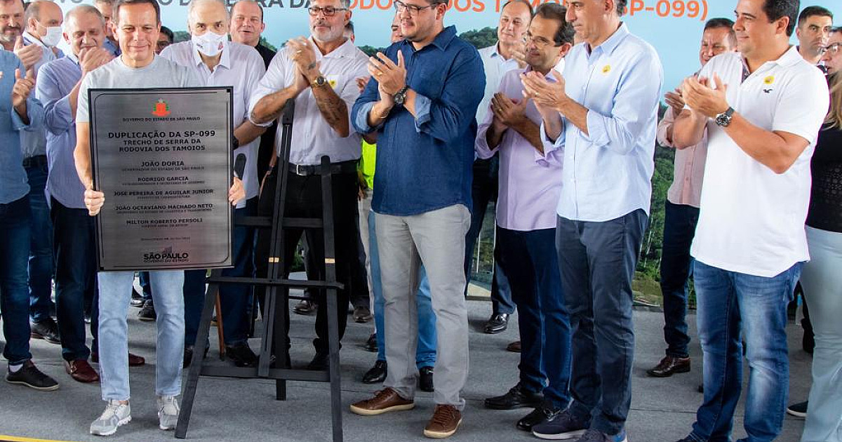 Felipe Augusto participa da inauguração do novo trecho de serra da rodovia Tamoios
