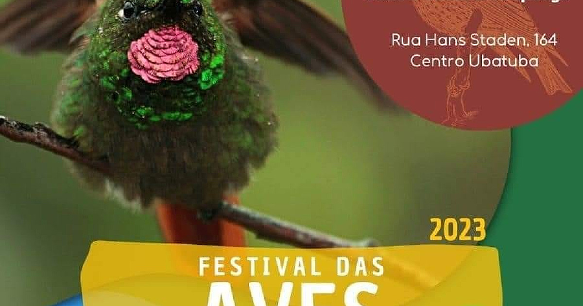 Ubatuba recebe o Festival das Aves 2023 até domingo (8)