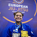 Helena Ferreira, atleta de Caraguatatuba, conquista ouro e prata no Europeu de Jiu-Jítsu em Portugal