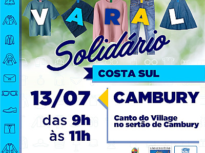 Fundo Social realiza Varal Solidário no Canto do Village em Cambury