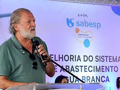 Prefeito de Ilhabela participa da entrega das obras de reforço no Sistema de Abastecimento de Água em Ilhabela