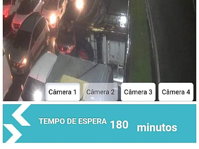 Chuva paralisou travessia de balsa e longa espera na retomada do serviço no início da noite desta terça-feira (13)