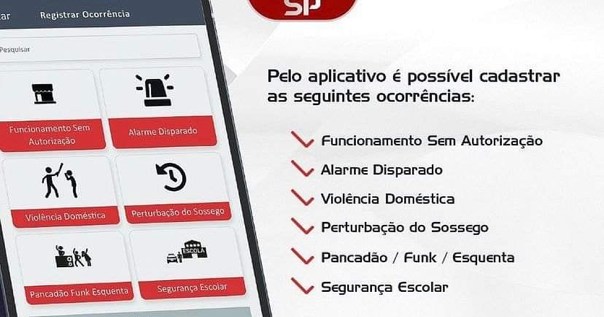 PM lança nova funcionalidade em app para registro de ocorrências no estado de SP